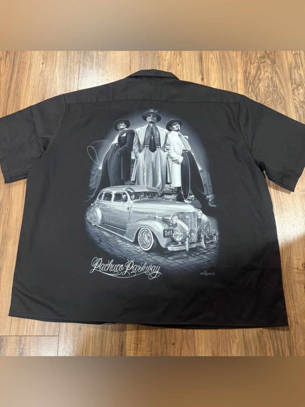 DGA Lowrider Graphic Shirt David Gonzales Art Pachuco Parkway Back Art Mens 4XL